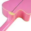 PEGS PINK COLOR 39 pouces Guitare classique 6 String Cutaway Design High Glossy Guitarra Musical Instrument