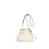 Bag Fashion Draw Corde Xiao fu Leather Simple épaule Simple Bodage Crossbody Small Bucket Tide