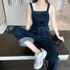 Women's Jeans Denim Jumpsuit Women Loose Vintage Blue Korean Pants Casual Straight Baggy Y2k Female Rompers Trouser