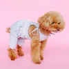 Dog Apparel Fashion Spaghetti Strap Plaid Tassel Mumlsuit Puppy Cat Maclos Quatro pernas calças de babador para Teddy Pomeranian Chihuahua Romances