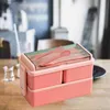 Bento Boxes Lunch Box per bambini per adulti Container per le perdite per le perdite box con 3 compartimenti a scuola lavoro a microonde bento box rosa portatile L49