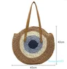 Shoulder Bags Straw Woven Women Summer Holiday Beach Bag Rattan Handmade Travel Big Totes Large Capacity Underarm