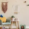 Gobeliny Macrame Nature Bawełna tkanina przędzy Tassel Tapestry Wall Art Boho