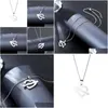 Pendant Necklaces Stainless Steel Double Accessories Arrow Through The Heart Y Fashion Pendants Chain Choker Necklace For Women Drop D Dhrti