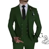 Costumes pour hommes Fashion Men Suit Leisure Butique Business Couleur de couleur Couleur de mariage Pantalon Vest 3 PCS Robe Blazers Veste Pantal