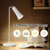 Table Lamps Rechargeable Touch Desk Lamp Portable Camping Light Wall 3 Color Dimming Eye Protection Reading Night