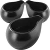 Ensembles de vaisselle 3 pcs round bouche laitier Sauve de cuillère de seau de seau à espresso tasses de casse en céramique tasse de café tasse de sauce