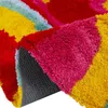 Mattor Coloful Groovy Tufted Rug Retro Round Area For Living Room Bedroom Fluffy Plush Circle Abstrakt konstgolvmatta