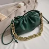 Sac Gold Chain Pu Leather Cloud pour les femmes 2024 Winter aisselle des aisselles dame sacs à main