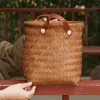 Waszakken opbergmand met handvat capaciteit imitatie rattan lading lager handgrepen voor buiten