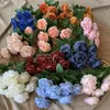 Decorative Flowers 1 Bunch 9 Head Artificial Peony European Silk Peonies Bouquet Home Wedding Party Flower Arrangement Decor Po Props