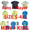 2024 Jogador Versão Woman Endrick Brasil Soccer Jerseys 24 25 Neymar Jr G.Jesus vírgula camisas de futebol vini jr Richarlison Casemiro G.Jesus Seleção Nacional Camisa Men