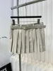 Skirts designer brand Spring and summer new miu French style can be sweet, salty, age reducing, versatile, slimming waist belt, pleated short skirt H0ST