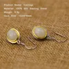 Dangle Earrings Design Original Design Fine Hollow White Jade Women 925 Sterling Silver Drop Jewelry with Stone SE89