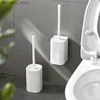 Escova de limpeza pincel branco de vaso sanitário branco nylon água à prova de vazamento da parede de base hanin ou piso Standin limpando pincel wc banheiro produtos l49