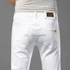 Herren Jeans Designer Herren Jeans Designer Jeans Herrenanfall Schlanker Fit Frühling/Sommer Dünne Hosen Elastische High-End-Casual Hosen