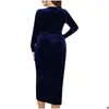 Plus -Size -Kleider Abend Luxus 2023 Veet Wrap Bodycon Long Vestido de Mujeres 5xl Kurvenkleidung für Frauen fallen liefert Bekleidung Wome DH4SV