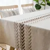 Toalha de mesa engrosse linho algodão Toeira simples de impressão Tampa de estilo japonês lavável