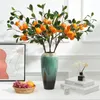 Decorative Flowers 7 Imitation Orange Ornaments Foam Fruit Furniture With Leaves Branch False