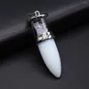 Collane a pendente Reiki Gioielli Crystal Natural Crystal Pendulum Wishing Bottle Shape Lapis Lazuli Ciondoli per preparare la collana fai -da -te