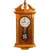 Vintage Grandfather Wooden Wall Clock with Bell and Westminster Melody Chime - Traditional Clockwork Design for Home or Gift