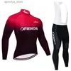 Jersey de cyclisme sets hiver 2024 Orbea orca Veste de vélo de vélo pantalons jersey sets hommes femmes fécères fèche