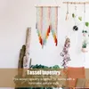 タペストリーマクラメの壁木製のビーズ付きタペストリー手作りボヘミアン織物の装飾カラフルなタッセルコットン