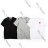 CDG moda męska gra designerka koszulka czerwona sercowa koszulka Commes Dasual Women koszule des odznaki Garcons High Quanlity Tshirts bawełniane hafty haftowe ponadwymiarowa koszulka 809