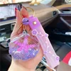 Keychains lanyards Creative Acryl Liquid Oil Starfish Söt flytande nyckelringstrand varelse Skal Keyring Women Bag Pendant Trinket Aquarium Gift