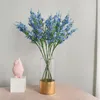 Decorative Flowers 3 Fork Mint Artificial Living Room Porch Decoration Simulation Fake Flower Wedding Bouquet Home Decor Bride Holding Gift