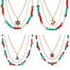 New Jewelry Drops Oil Christmas Multi Layered Bead Chain Mix and Match Personalized Necklace