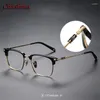 Lunettes de soleil Frames Chashma Femmes Lunes acétates Frame Men Titanium Optical Eyewear Designer Fashion Optic Myopia Degree Prescription Lens