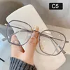 Sonnenbrille KLASSNUM Frauen Luxus transparente Gläser Anti Blue Light Computer großer Rahmen UV400 Flat Mirror Brille Nur GLSses