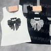 Sticked Tank Topps Women Singlet Tanks Spring Summer Sleeveless Tees Classic Black White Casual Knits Singlets