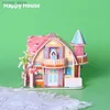 Puzzles 3D 2023 Nouvelle maison Puzzle 3d Papier Paper Childrens Fabriqué à la main Puzzle Early Education Toys for Boys and Girls Y240415