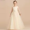 Girl's Dresses Girl Princess Bridesmaid Wedding Party Lace V-Back Dress Kids Dresses For Girls Vintage Children Christmas Formal Long Prom Gown T240415