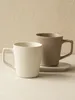 Tazze semplici ad alta capacità domestica tazza di acqua praticale ceramica cucina solida decorazione a strisce universali