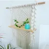 Tapisches Boho Cotton Macrame Wedding Backdrop Wall suspendu Handmade Retro Retro Tricoting Tapestry Art Home Decor One Piece