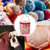 Sacs de rangement Projets de tricot Organisateur Organisateur Bodet de fil aux voyages avec des accessoires d'artisanat à fermeture éclair pour aiguille au crochet à balle en laine