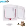 Cat Carriers Pawstrip 4 Way Lockable Flap Door Small Dog Gate Safe Pet Tunnel For 22 20 3cm White Coffee