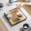 Tocos de té Ceremonía Infusor Juego de té Copa porcelana Bandeja tradicional japonesa Servicio de la tarde Tazas de accesorios WSW40XP