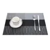 Table Mats Long-lasting Waterproof Pvc Woven Placemats Set For Dining Non-slip Heat Resistant Kitchen Coasters Home