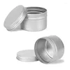 Bouteilles de rangement 64pcs 4 oz 120g en aluminium en aluminium rond des pots de récipient vide avec couvercle à vis en métal pour bougies à lèvres pilules de bonbons