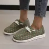 Casual Shoes 2024 Storlek Foreign Trade Fabric Flat Lightweight Four Seasons Trendy Colored Women's