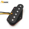 Kablar Alnico 5 TL Bridge Pickup Fiber Bobbin med tygkabel TL Bridge Pickup Black Guitar Parts