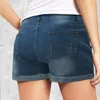 Kvinnors jeans hög midja smala byxor sommar denim shorts kvinnor hål rippade sexiga wigh ben streetwear svettbyxor för 2024