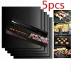 Zubehör 1/5/10pcs BBQ Grill Mat Grill Backen Nicht -Stick -Pad wiederverwendbar