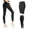 Lu Align Leggings Shorts Womens Pants Women Slim Fit Pockets Workout Clothes Running Gym Wear Exercise Fiess Lady Outdoor Sports Trousers Yoga Outfits