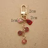 Keychains Lanyards Five Blessings Linmen Metal Keychain Blessing To Mobile Phone Chain Blessing Word Airpods New Years Blessing Couple Pendant