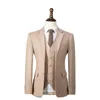 Costumes masculins Linn Champagne Blazer Blazer Blazer Businet Business Wear Coat ensembles 3 pcs veste Pantalon